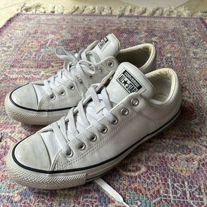 Converse white leather sneakers